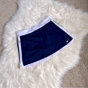 Nike Girls Navy Blue and White Tennis A-Line Skorts Skirt Size M